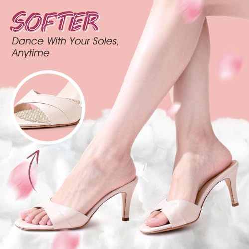 Ball of Foot Cushions for Women(2 Pairs Foot Pads), High Heel Inserts, Metatarsal Pads Women, Pain Relief and Comfort，Anti Slip, Invisible