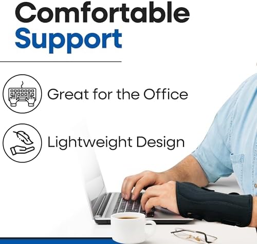 Carpal Tunnel Wrist Brace Night Support | Arm Brace Wrist Guard | Wrist Splint & Hand Brace | Carpal Tunnel Syndrome & Wrist Tendonitis Pain Relief Forearm Compression | Men Women (Right Wrist Brace)
