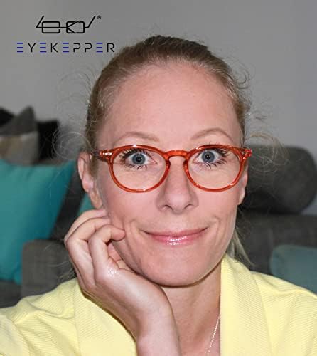 Eyekepper 5-Pack Oval Round Spring Hinges Eyeglasses Includes Sunglasses