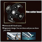 5 Head Shaver Head, Replacement Shaving Head For Shaver, Easy to Install Electric Shaver Head, 4D Rotary Cutting Head Double Ring Blade, Universal For 5 Head Shavers.