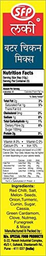 Lucky Butter Chicken Masala, Recipe and Seasoning Mix for Creamy and Tasty Chicken Curry [Pack of 5]- No Preservatives, Non-GMO, Low Sodium