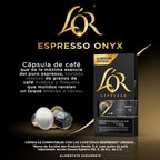 L'OR Espresso Capsules, 10 Count Onyx, Single-Serve Aluminum Coffee Capsules Compatible with the L'OR BARISTA System & *Nespresso Original Machines, 10 Count (Pack of 1)