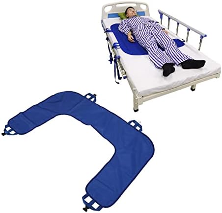 U Shape Patient Turning Sheet,ANGGREK Patient Turning Device with Fixation Straps Labor Saving Bed Ridden Patients Lifting Pad Patient Position Bed Pad