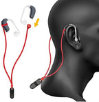 Vivtone Hearing Aids Anti-Lost Lanyard, BTE Hearing Aids Protector with Clip for Seniors and Kids, Essential to Prevent Losing You Hearing Device, 2 Lanyard for Both Devices, Black