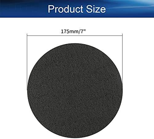 Auniwaig 2Pcs 7 Inch 1000-Grit Drill Power Brush Tile Scrubber Scouring Pads Disc Hook and Loop Cleaning for Bathroom & Kitchen Cleaning Gray
