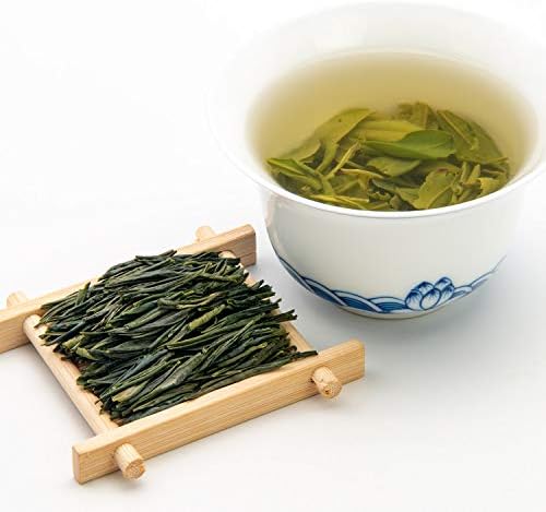 Oriarm 250g / 8.82oz Mount Emei Zhu Ye Qing Green Tea - Bamboo Leaf Green Chinese Tea Loose Leaf - Yuqian 3rd Grade - Naturally High Mountain Grown