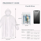 10 Pack Disposable Rain Ponchos for Adults, Card-Sized Emergency Ponchos Family Pack with Hood for Travel