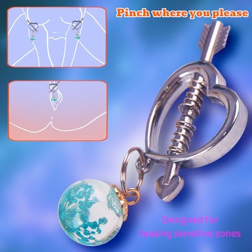 Metal Nipple Clamps Adjustable Nipple Clamp Nipple Clips for Women Non Piercing Nipple Rings Nipple Toy
