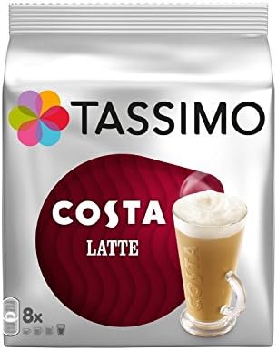 Tassimo Costa Latte 16 T Discs (Extra Large Cup Size) 8 Servings