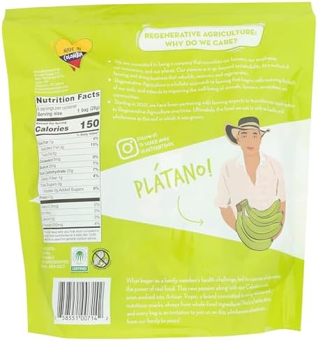ARTISAN TROPIC Plantain Strips Sea Salt - 6 Pack, 1oz - Vegan, Paleo, Gluten Free Chips - Individual Bags Healthy Snacks for School, Gym, Kids – Whole 30 Approved Foods Baked Banana Chips