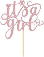 It's a Girl Cake Topper-Baby Shower/Gender Reveal Party Decorations-Girls 1st Birthday Party Supplies (It's a Girl-1)