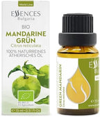 Essences Bulgaria Organic Green Mandarin Essential Oil 0.51 Fl Oz 15ml Citrus reticulata - 100% Pure and Natural Undiluted Therapeutic Grade Aromatherapy Diffuser Humidifier Candle Making Body Oil