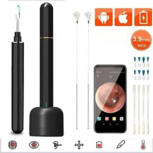 Ear Wax Remover, Ear Cleaner Kit, LED Light and 8 Replaceable Spoons, IP67 Waterproof, Earwax Removal Tool for Adults Kids (Color : Green)