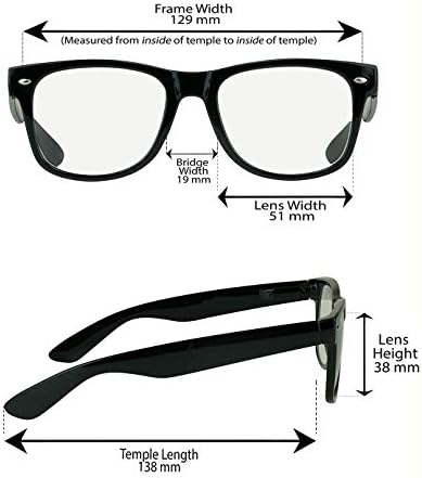2 Pairs Vintage Retro Inspired Clear Lens Reading Glasses Full Lens Reader for Men and Women