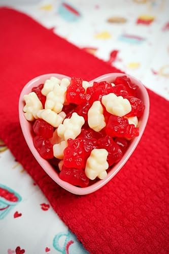 Bear Necessities Gummy Bears in Bear Jar - Cute Bow, Hand-Jarred Gummy Candy Gift - Sourced & Made in the USA, Fun Gift for Valentine's Day - Artisanal Candy Treats & Assorted Gummies - 1 Jar