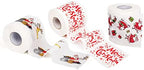 SummitLink 3 Rolls 3 Style of Merry Christmas Santa Claus Toilet Paper Tissue Napkin Prank Fun Birthday Party Novelty Gift Idea
