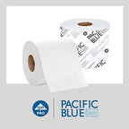 Pacific Blue Basic 1-Ply Toilet Paper (previously branded Envision), 14448/01, 1,500 Sheets Per Roll, 48 Rolls Per Case
