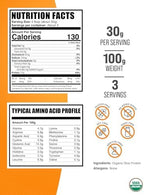 BulkSupplements.com Organic Rice Protein Powder - Vegan Plant Protein, Unflavored - Vegan & Gluten Free, 30g per Serving, 100g (3.5 oz) (Pack of 1)