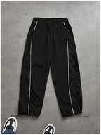 SHENHE Men's Y2k Wide Leg Color Block Baggy Parachute Pants Hip Hop Track Trousers Streetwear