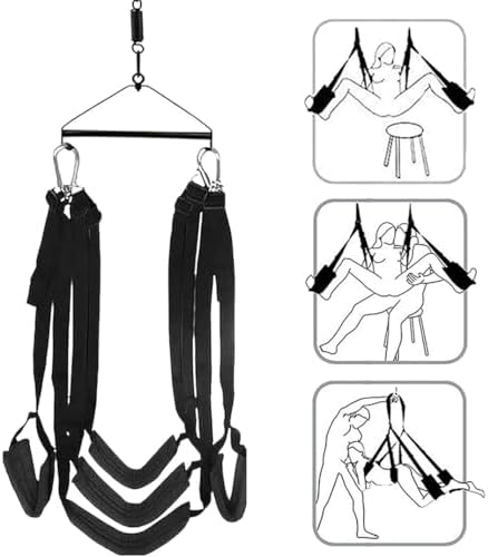 Adult Sex Swing for Bedroom Heavy Duty Ceiling Sex Swing Six Swing for Couples Adults 360 Spinning Sex Swing Hold Up to 800lbs Adjustable Sexy Sex Swing for Adults Women Indoor Sweatshirt