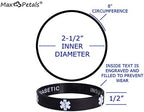 Type 1 Diabetic Insulin Dependent Medical Alert ID Privacy Enhanced Silicone Bracelets Wristbands 5 Pack