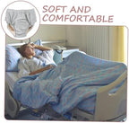 Reusable Washable Adult Diaper for Elderly Men and Women Cotton Incontinence Pants with Anti-Leak Design Moisture-Absorbing and Comfortable Underwear for Bedridden and Gray