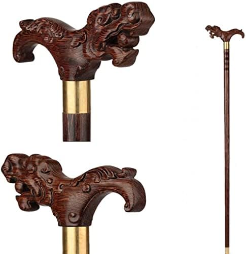 Canes Solid Wood Chicken Wings Sizes Cane Walking Stick Head The Dragon Supplies Old Gifts Walker Crutch Solid Wood Cane Old Man Wooden Elderly Crested Head Faucet Crutch