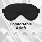 Custom Eye Mask Sleep Masks for Women Men Design Your Own Logo Photo Text Blindfolds, Sleep Eye Cover Gift for Wedding Anniversary Party Favor, PureBlakc