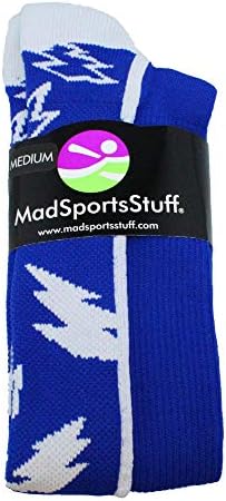 MadSportsStuff Socks with Lightning Bolts for Softball Baseball Soccer for Boys Girls Men Women Youth Adult Over the Calf