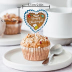 18pcs Glitter Dessert Cupcake Topper Pick for Oktoberfest German Beer Theme Decorations Men Women Happy Birthday Party Decor Supplies