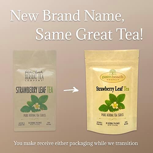 Palm Beach Medicinal Herbs - Strawberry Leaf Tea - Pure Herbal Tea Series, 30ct