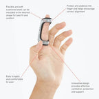 Neo-G Finger Splint Easy-Fit - Support for Trigger Finger Mallet Finger Baseball Finger Strain Sprains Broken Fingers Basketball - Patented Design - Class 1 Medical Device - Small - Gray