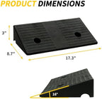 Curb Ramp 3 inch Rise Curb Ramps for Sidewalks Rubber 2 Pcs Driveway Ramps for Low Cars Curb Ramps for Driveway,Shed,Wheelchair 7000lbs Powersport Loading