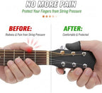 SUPVOX 2pcs Guitar Finger Cover: Thumb Fingertip Protector for Relieve Finger Pain - Soft Fiber Fingertip Sleeves for Beginner Guitar Ukulele Practice