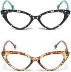 Cat Eye Fashion Reading Glasses for Women Spring Hinge Retro Cute Ladies Computer Readers