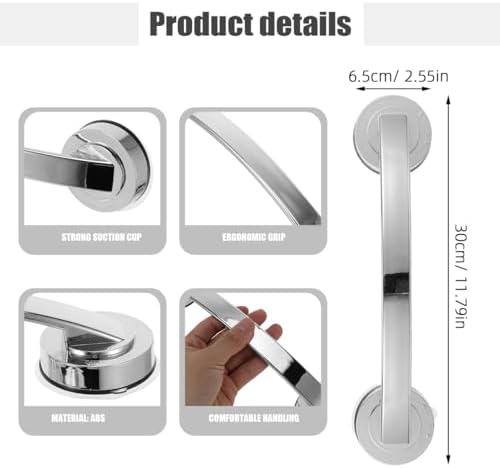 DOITOOL Suction Shower Grab Bar Bathtub Grab Bars for Seniors Bathroom Armrest Impact-Resistant Abs