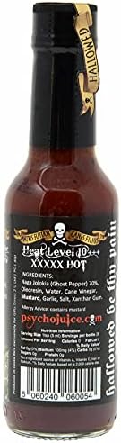 Psycho Juice | Hot Chili Sauce Extreme Ghost Pepper | 5 Fl oz