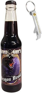 Rocket Fizz Gross Gus Dragon Drool Black Licorice Soda Flavor | Cane Sugar | Craft Soda Pop Drinks | 12 oz in Glass Bottle (6 Pack)