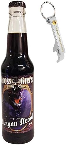 Rocket Fizz Gross Gus Dragon Drool Black Licorice Soda Flavor | Cane Sugar | Craft Soda Pop Drinks | 12 oz in Glass Bottle (6 Pack)