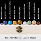 Nine Planets Solar System Model Crystal Ball - Natural Crystal Gemstone Marble Space Home Desk Decoration - Creative Gifts