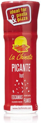 La Chinata. Hot Smoked Paprika Flakes. Glass grinder. 24g (0.85oz).