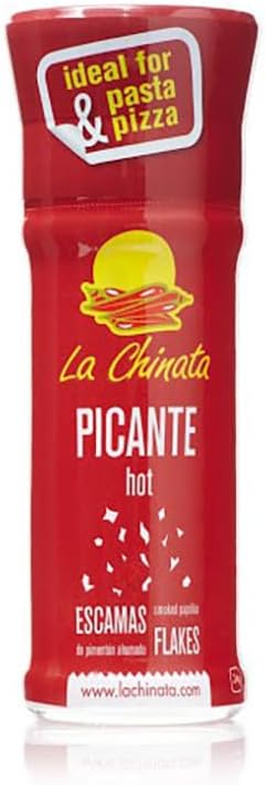 La Chinata. Hot Smoked Paprika Flakes. Glass grinder. 24g (0.85oz).