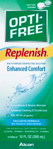 Opti-Free Replenish Multi-Purpose Disinfecting Solution With Lens Case, 10 Fl Oz