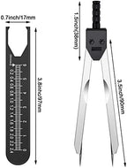 Frienda 2 Pieces EKG Caliper ECG Calipers Measuring Tool with Ruler Electrocardiogram Drafting Divider for Nursing (Black)