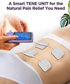 TENKER TENS Unit Muscle Stimulator, 24 Modes TENS EMS Machine for Shoulder, Sciatica, Back Pain Relief, Rechargeable Electronic Pulse Massager with 2"x2" and 2"x4" Electrode Pads