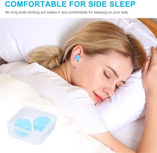 Ear Plugs for Sleeping, Waterproof Moldable Silicone EarPlugs for Sleeping Noise Cancelling, Mowing, Swimming and Concerts, 8 Pair (16 Count)