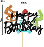 Scooter Cake Topper Birthday Decoration for Children's Adults Glitter sports Theme Party Supplies