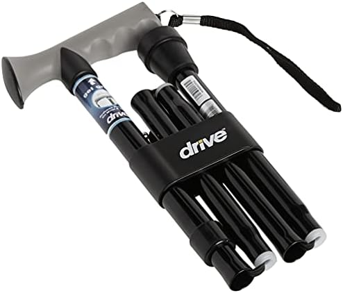 Drive Medical Adjustable Lightweight Folding Canes with Gel Hand Grip