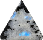 Amazing Gemstone Rainbow Moonstone Pyramid Crystal Healing Stones - 2" Great Pyramid Figurine of Natural Stone Pyramid for Meditation, Reiki, Chakra Balancing and Crystal Pyramids Grid