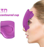Sleep Eye Mask for Men Women, Lash Extensions 3D Sleeping Mask, Travel Blackout Night Blindfold Eye Shade Cover with Adjustable Strap (Purple-3D)